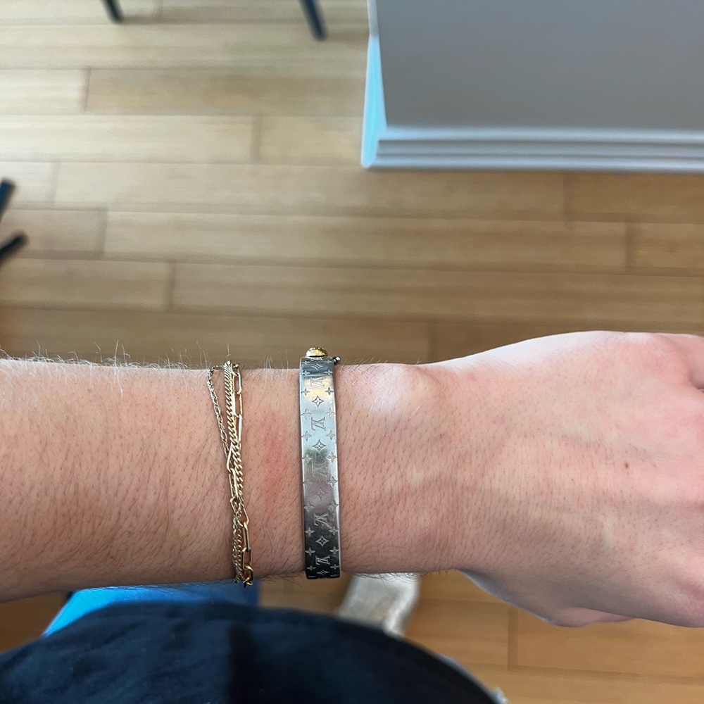 Louis Vuitton nanogram cuff bracelet
